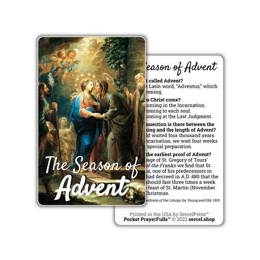 Season of Advent Explained: Pocket PrayerFulls™ | Durable Wallet Holy Cards | Catholic Seasons
