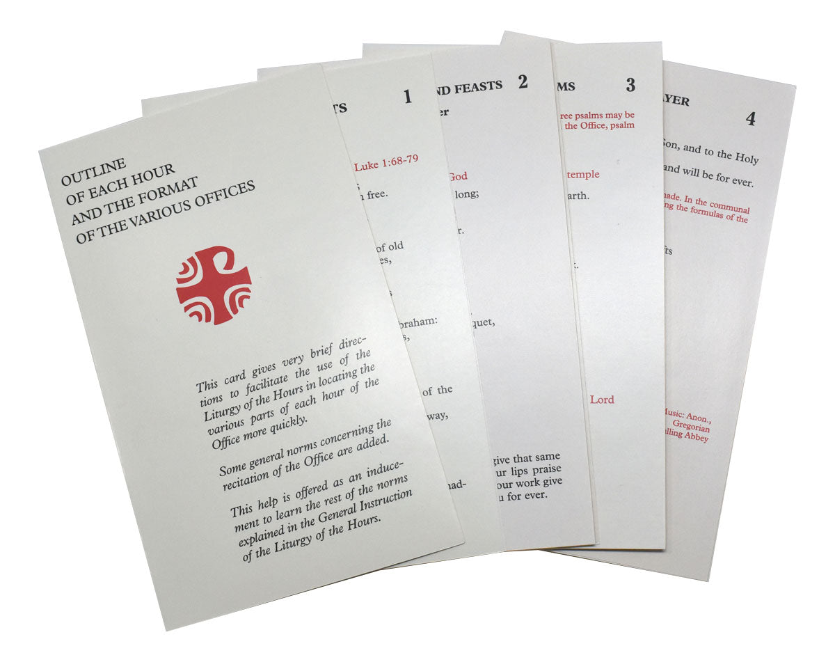 Liturgy of the Hours Inserts, Laminated: Commons, Feasts, Etc