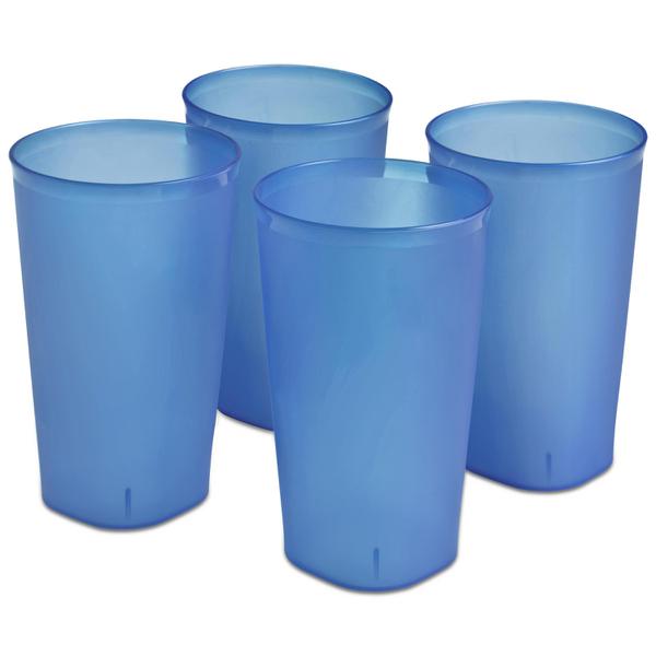 Sterilite 20 Oz BPA FREE Turquoise Blue Tint Tumblers Cups 4pk