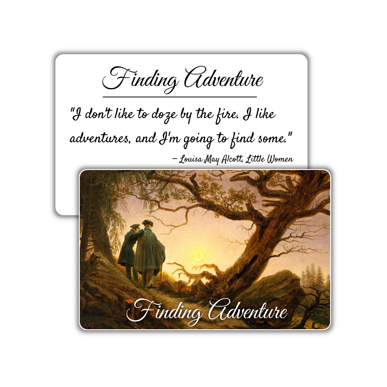 Finding Adventure | Louisa May Alcott, Little Women | Durable Wallet Pocket Art Cards