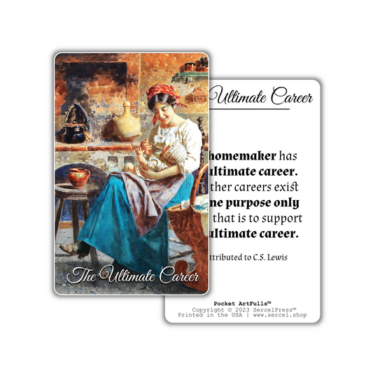 The Ultimate Career, C.S. Lewis | Durable Art Cards for Wallet, Pocket, Bookmark | Homemaker Gift