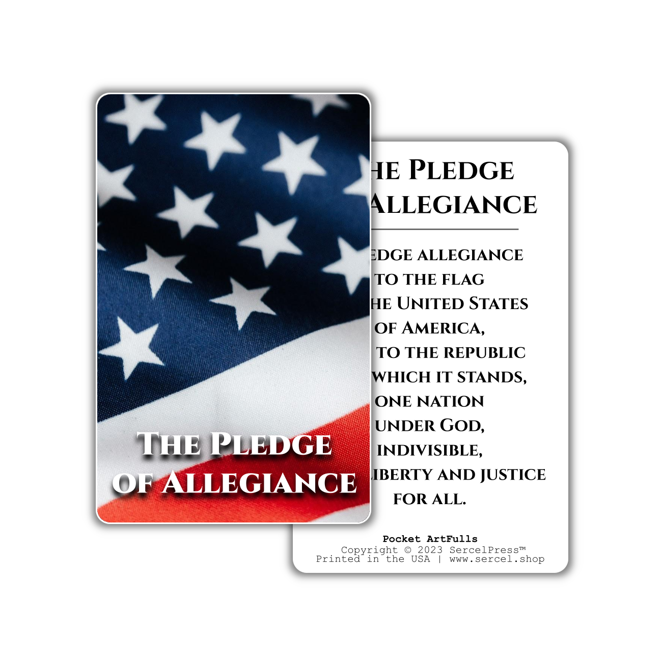 The Pledge of Allegiance | Durable Wallet Patriotic Card | 4th of July | Independence Day | United States of America