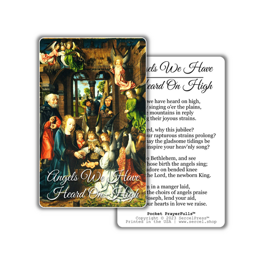 Angels We Have Heard On High: Pocket PrayerFulls™ | Durable Wallet Prayer Cards | Advent, Christmas, Nativity Gift | Catholic Hymns
