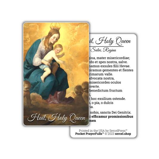 Hail, Holy Queen in Latin / Salve, Regina: Pocket PrayerFulls™ | Durable Wallet Prayer Cards | Catholic Prayers