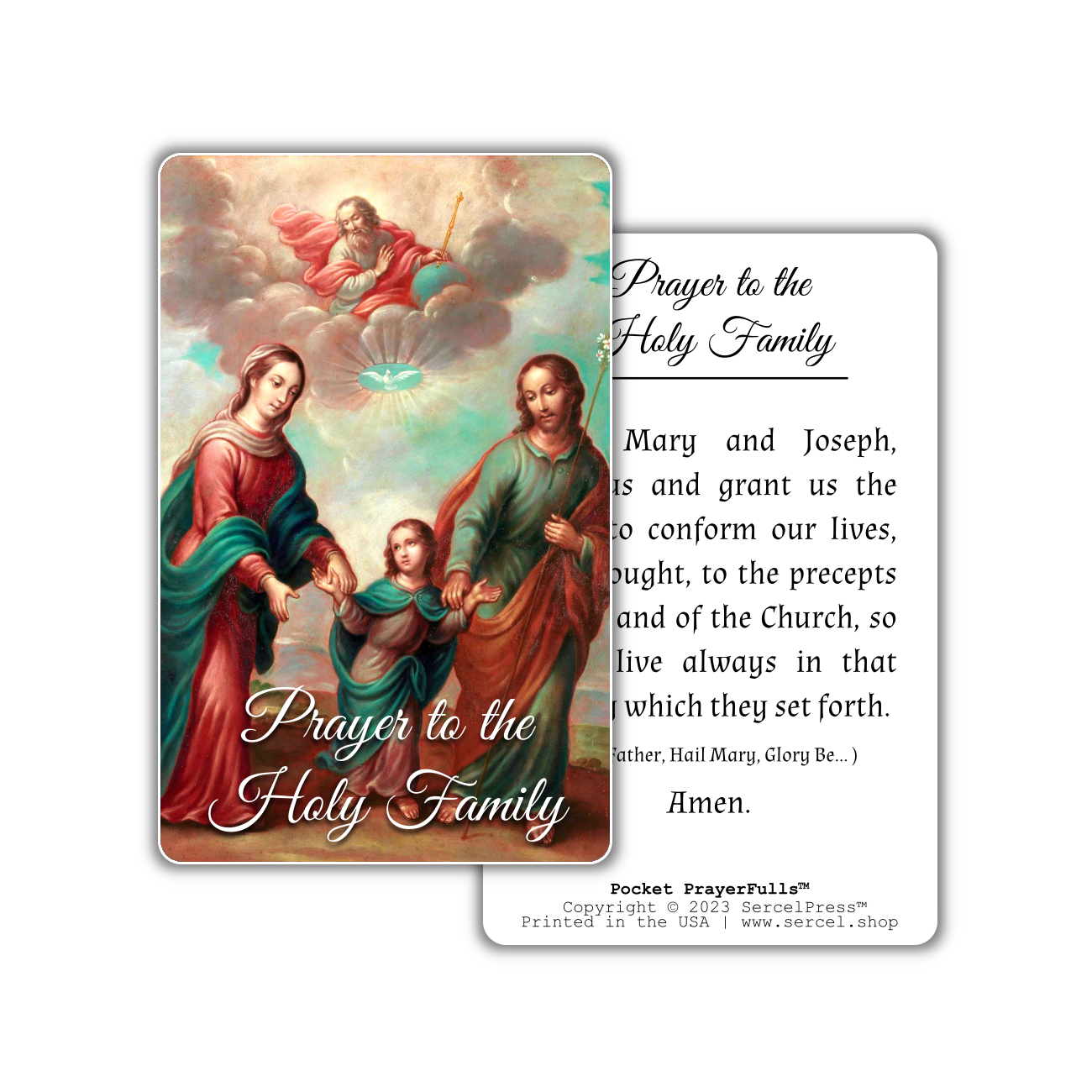 Prayer to the Holy Family: Pocket PrayerFulls™ | Durable Wallet Prayer Cards | Catholic Prayers