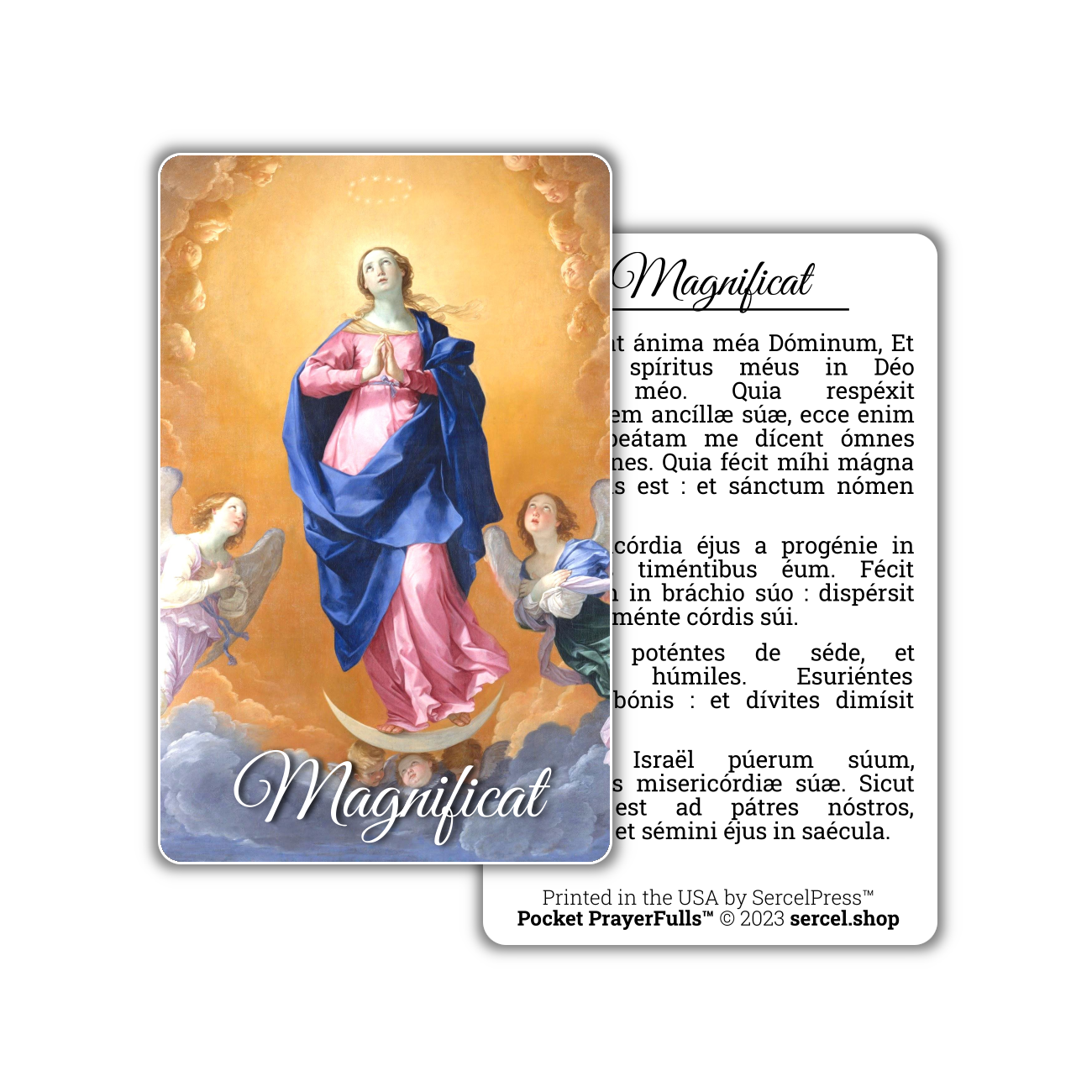 Magnificat in Latin: Pocket PrayerFulls™ | Durable Wallet Prayer Cards | Catholic Prayers