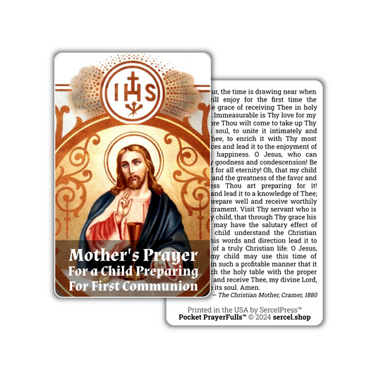 Mother's Prayer for a Child Preparing for First Communion: Pocket PrayerFulls™ | Durable Wallet Prayer Cards | Catholic Prayers