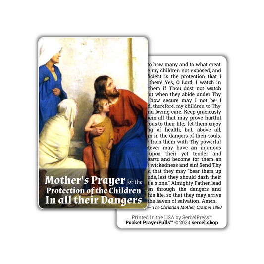 Mother's Prayer for the Protection of Children in all their Dangers: Pocket PrayerFulls™ | Durable Wallet Prayer Cards | Catholic Prayers