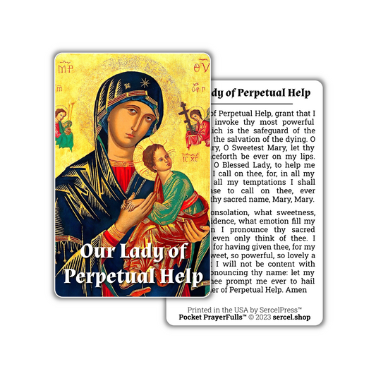 Our Lady of Perpetual Help: Pocket PrayerFulls™ | Durable Wallet Prayer Cards | Catholic Prayers