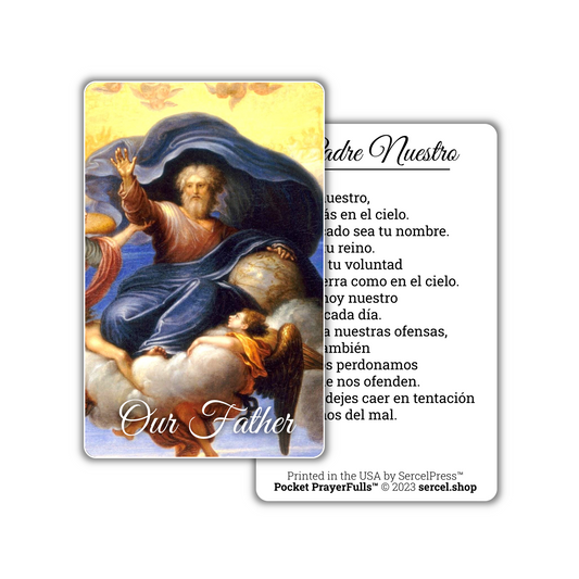 Our Father in Spanish / Padre Nuestro: Pocket PrayerFulls™ | Durable Wallet Prayer Cards | Catholic Prayers