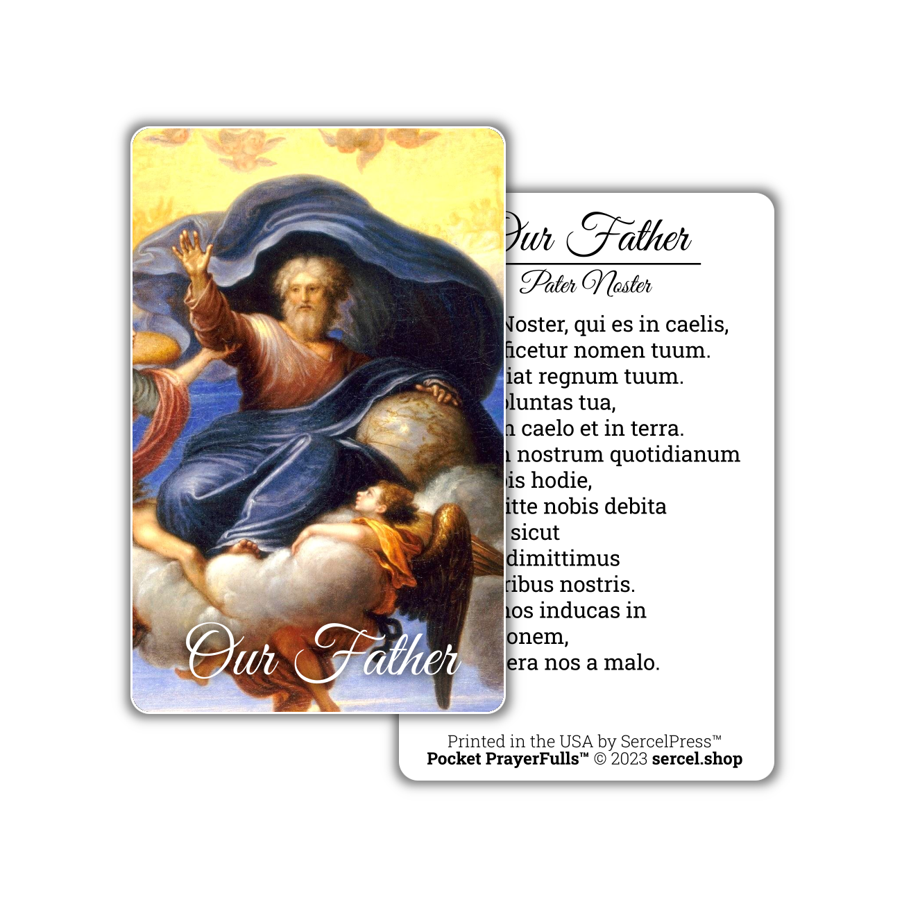 Our Father in Latin / Pater Noster: Pocket PrayerFulls™ | Durable Wallet Prayer Cards | Catholic Prayers