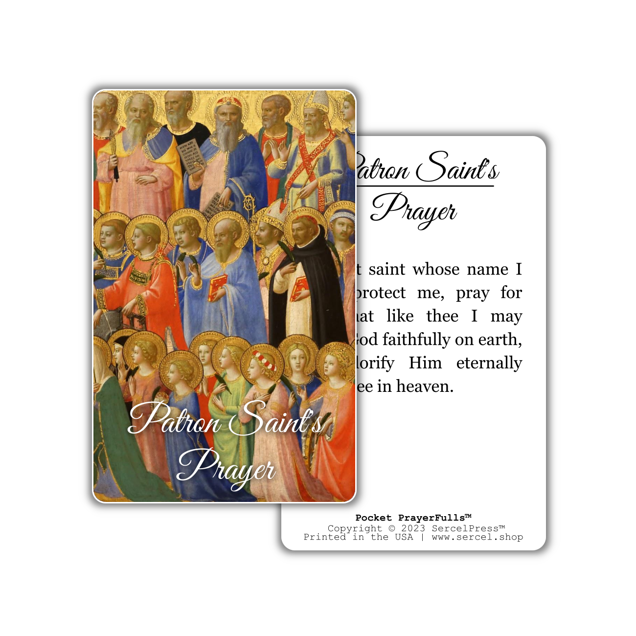 Patron Saint's Prayer: Pocket PrayerFulls™ | Durable Wallet Prayer Cards | Catholic Prayers