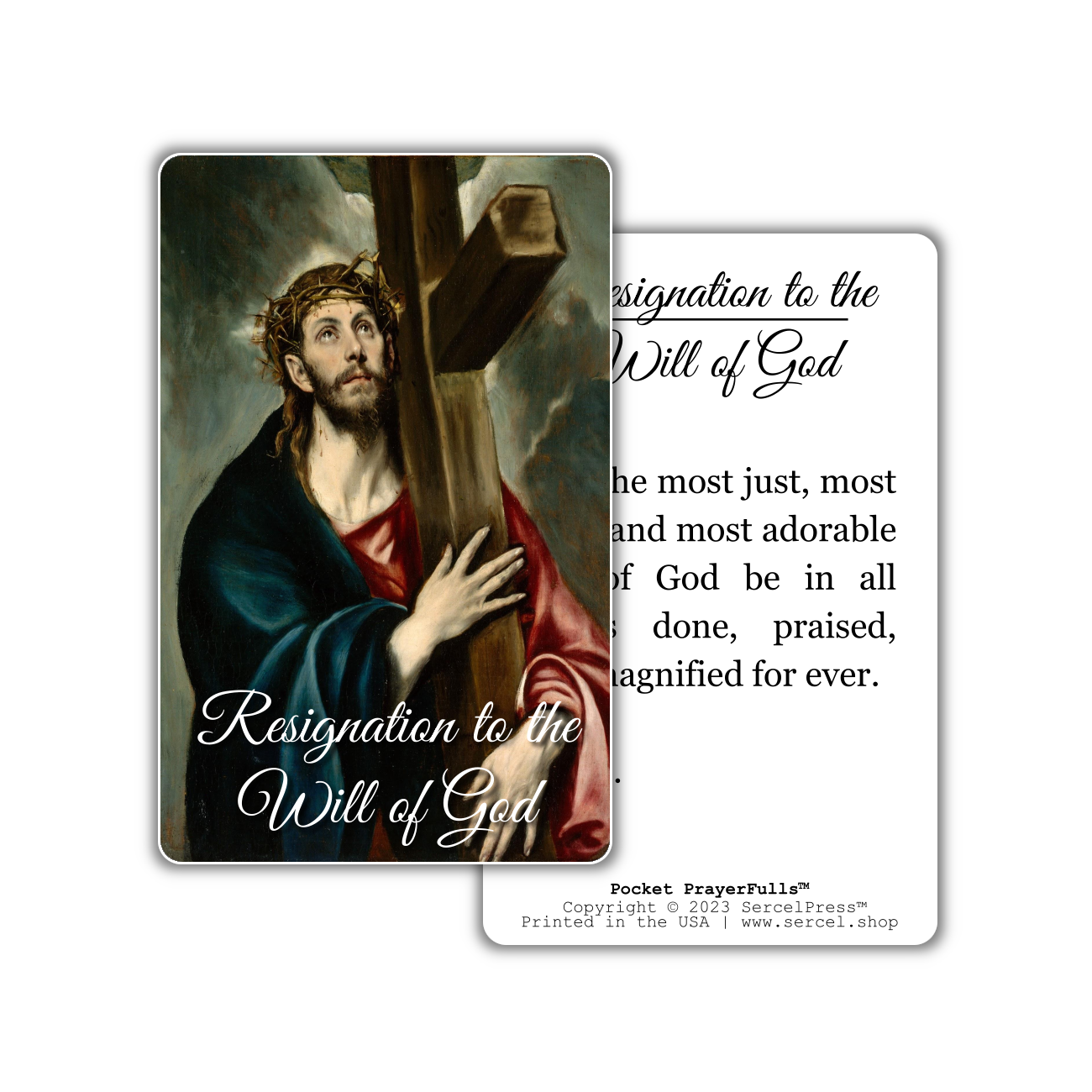 Resignation to the Will of God: Pocket PrayerFulls™ | Durable Wallet Prayer Cards | Catholic Prayers