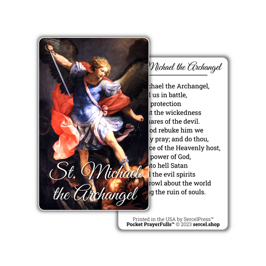 St. Michael the Archangel: Pocket PrayerFulls™ | Durable Wallet Prayer Cards | Catholic Prayers
