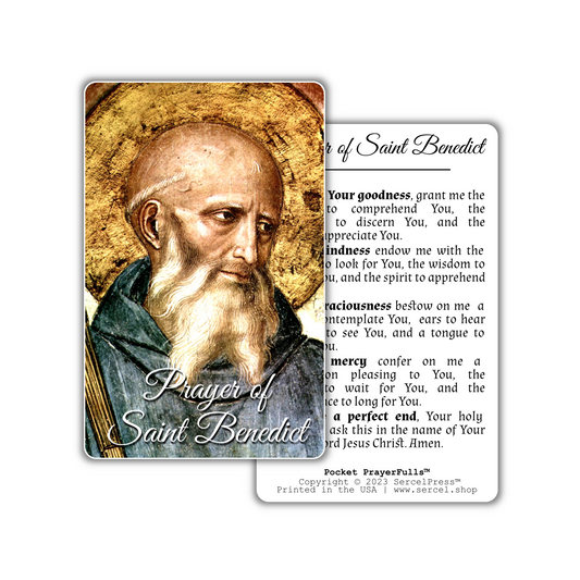 Prayer of Saint Benedict: Pocket PrayerFulls™ | Durable Wallet Prayer Cards | Catholic Prayers