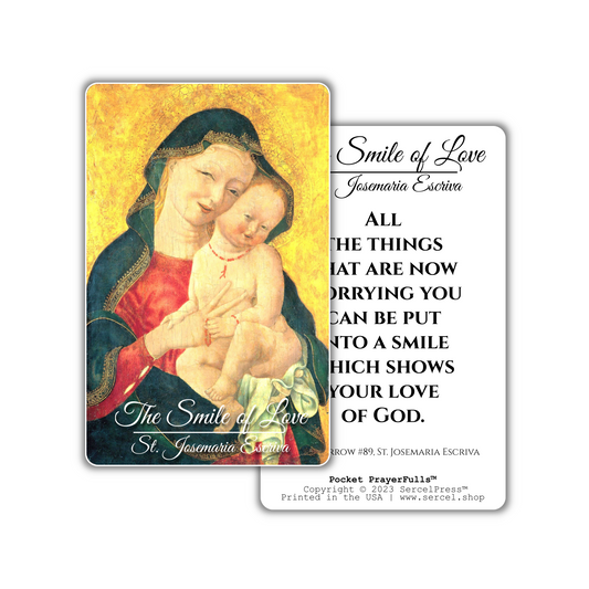 St. Josemaria Escriva, The Smile of Love: Pocket PrayerFulls™ | Durable Wallet Prayer Cards | Catholic Saints