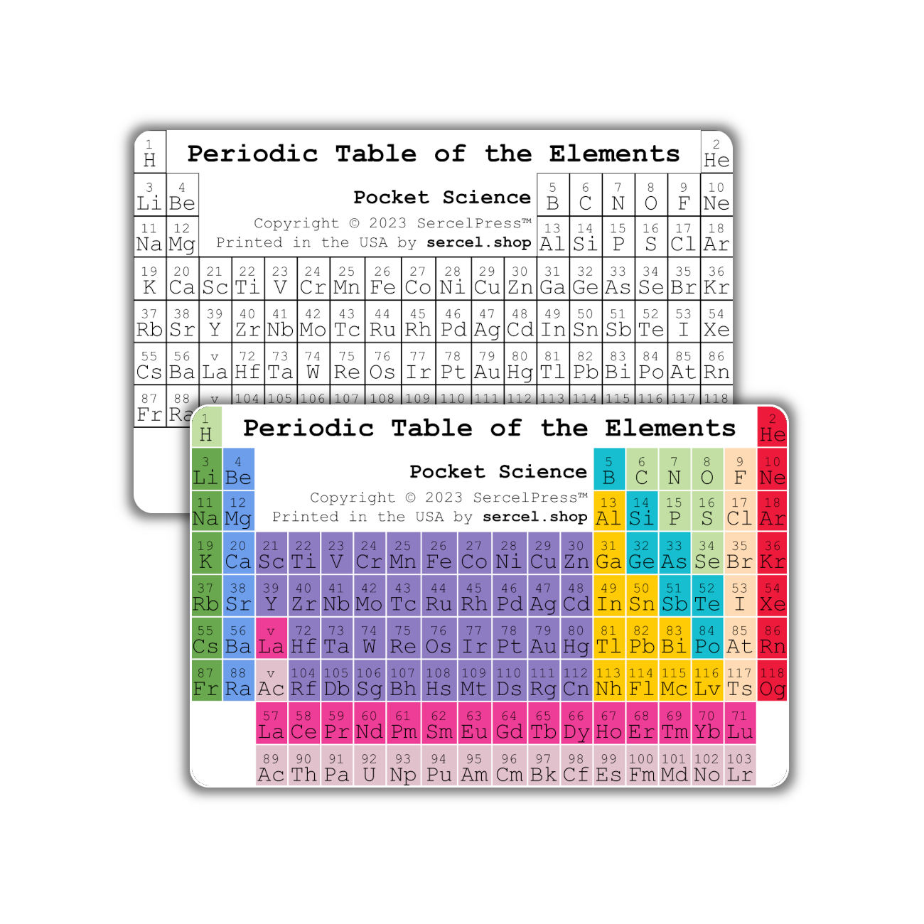 Periodic Table of the Elements | Durable Wallet Pocket Science Reference Card | Pocket Science