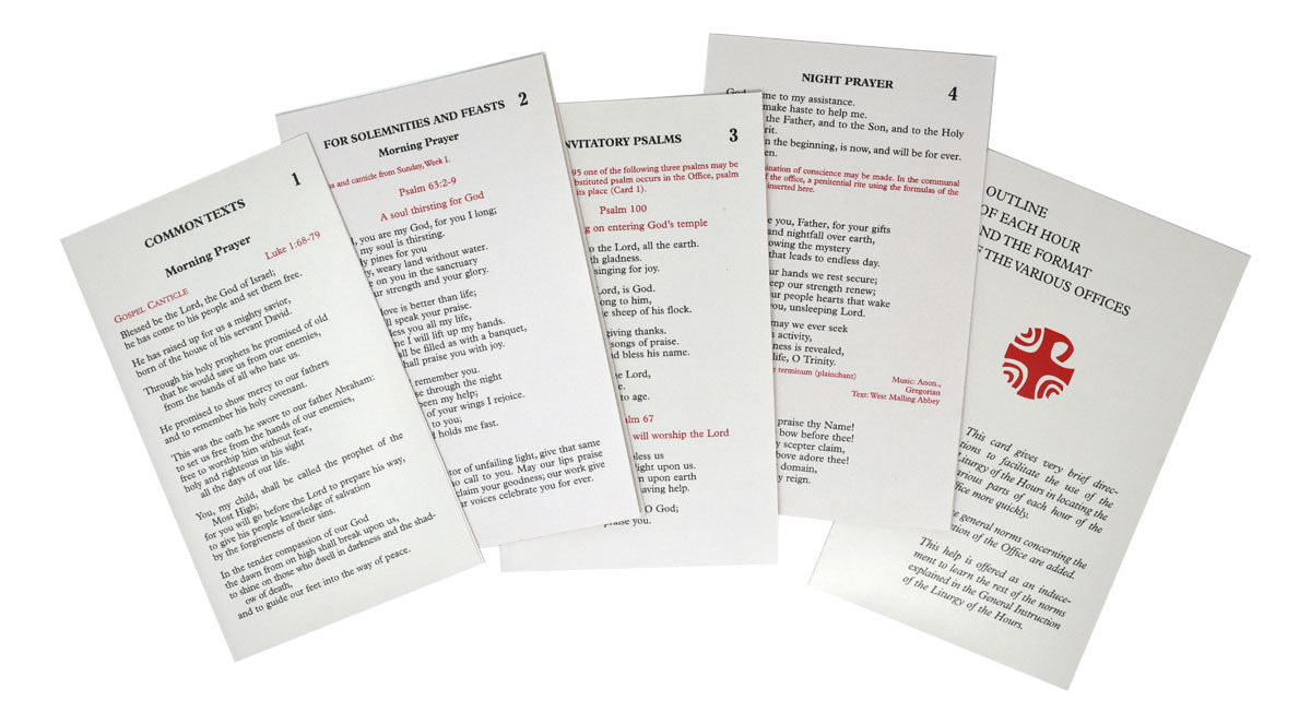 Liturgy of the Hours Inserts, Laminated: Commons, Feasts, Etc