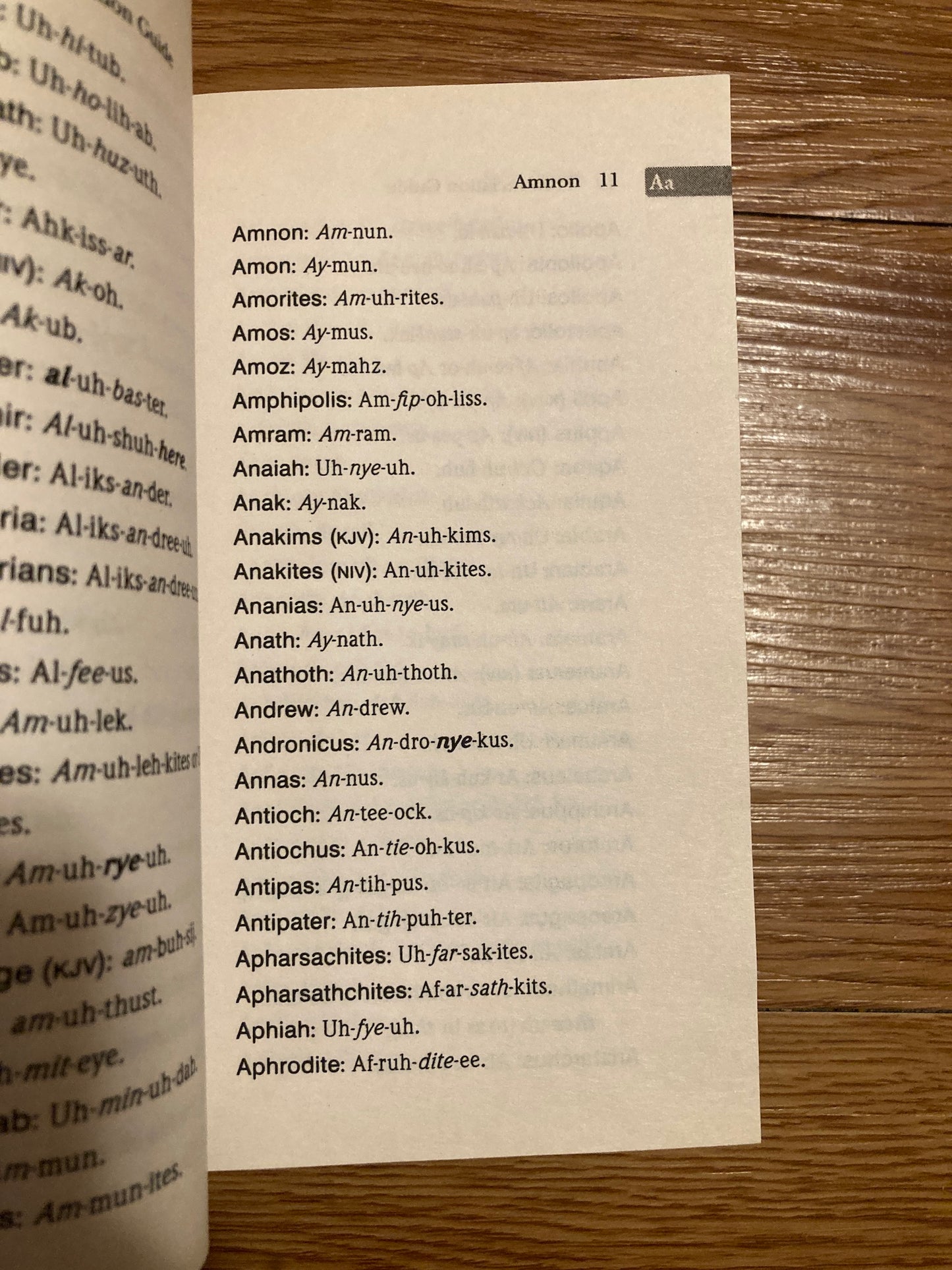 The Pocket Pronunciation Guide to Bible People, Places and Things